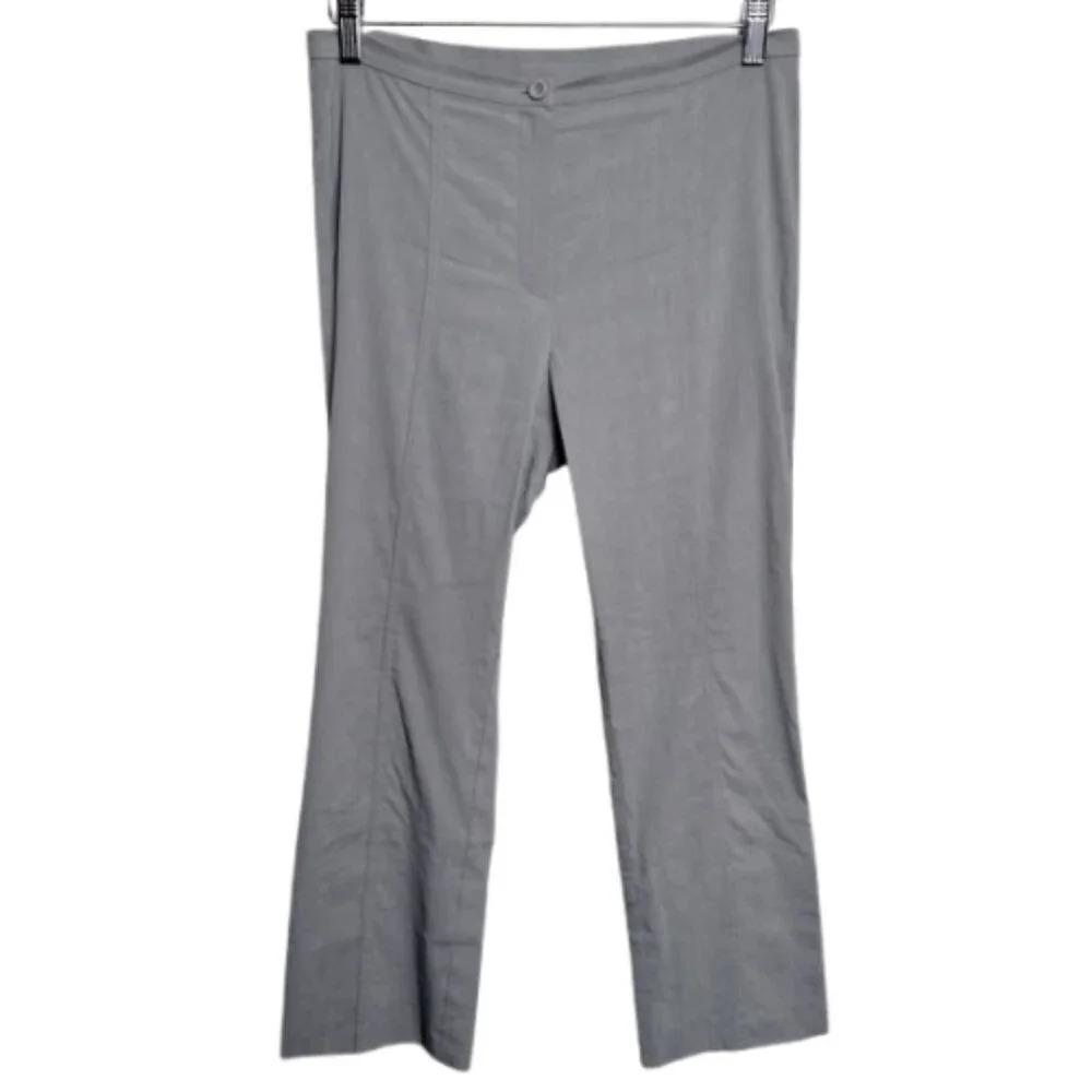 Annette Gortz Womens 38 Virgin Wool Linen Zip Ankle Grey Pant